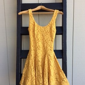 Mustard Yellow Lace Dress from Nordstroms